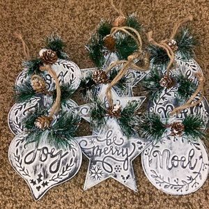 10 Tin Christmas Ornaments